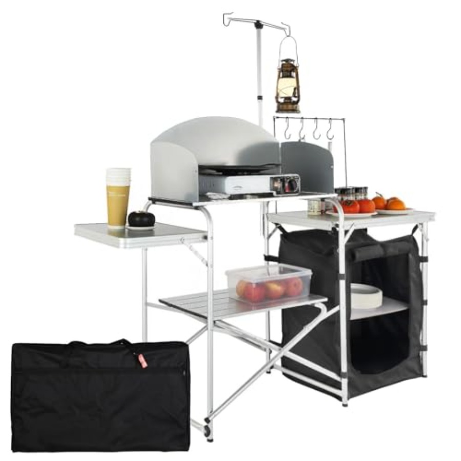 Camping Cooking Kitchen - Camping Kitchen Table, Folding Outdoor Cooking