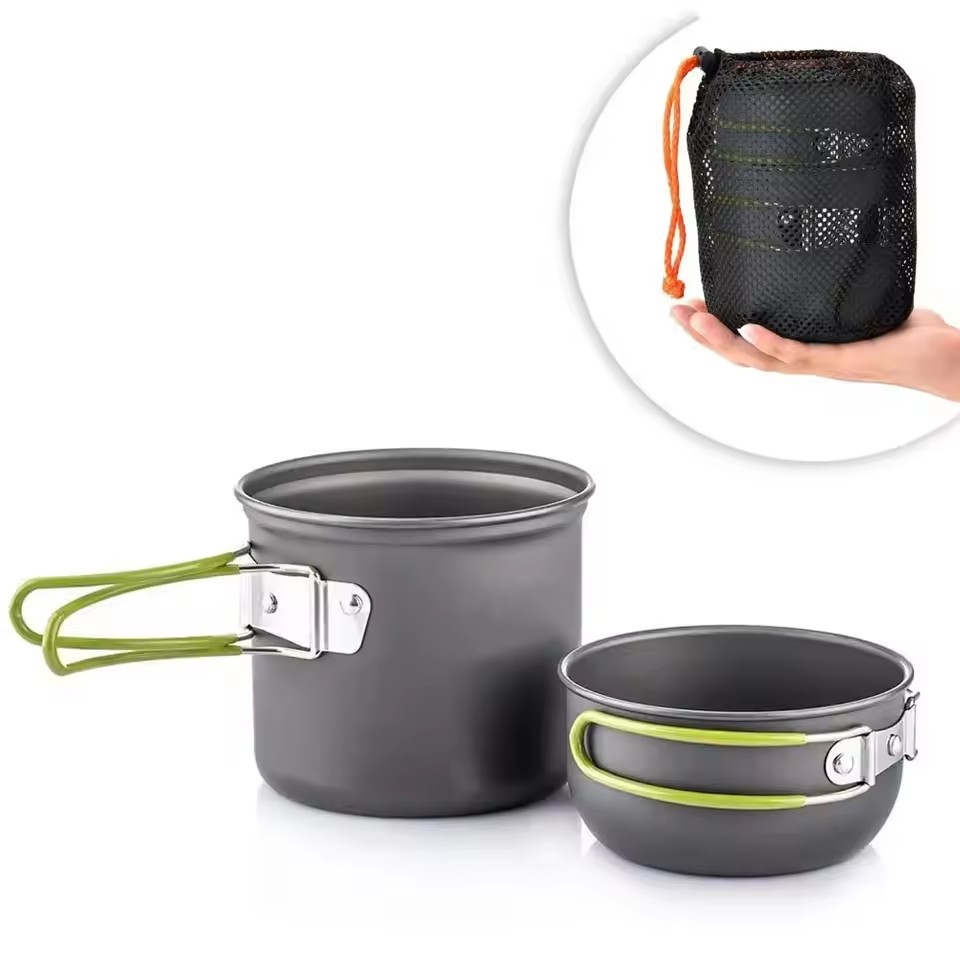 Camping Cooking Mess Kit - Ultralight Camping Cookware Mess Kit Camping