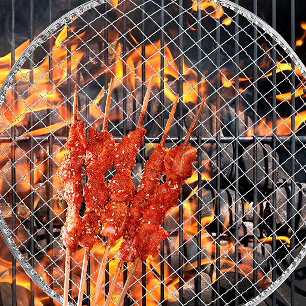 Camping Cooking Fire Pit - 10Pcs Bbq Grill Mesh Fire Pit