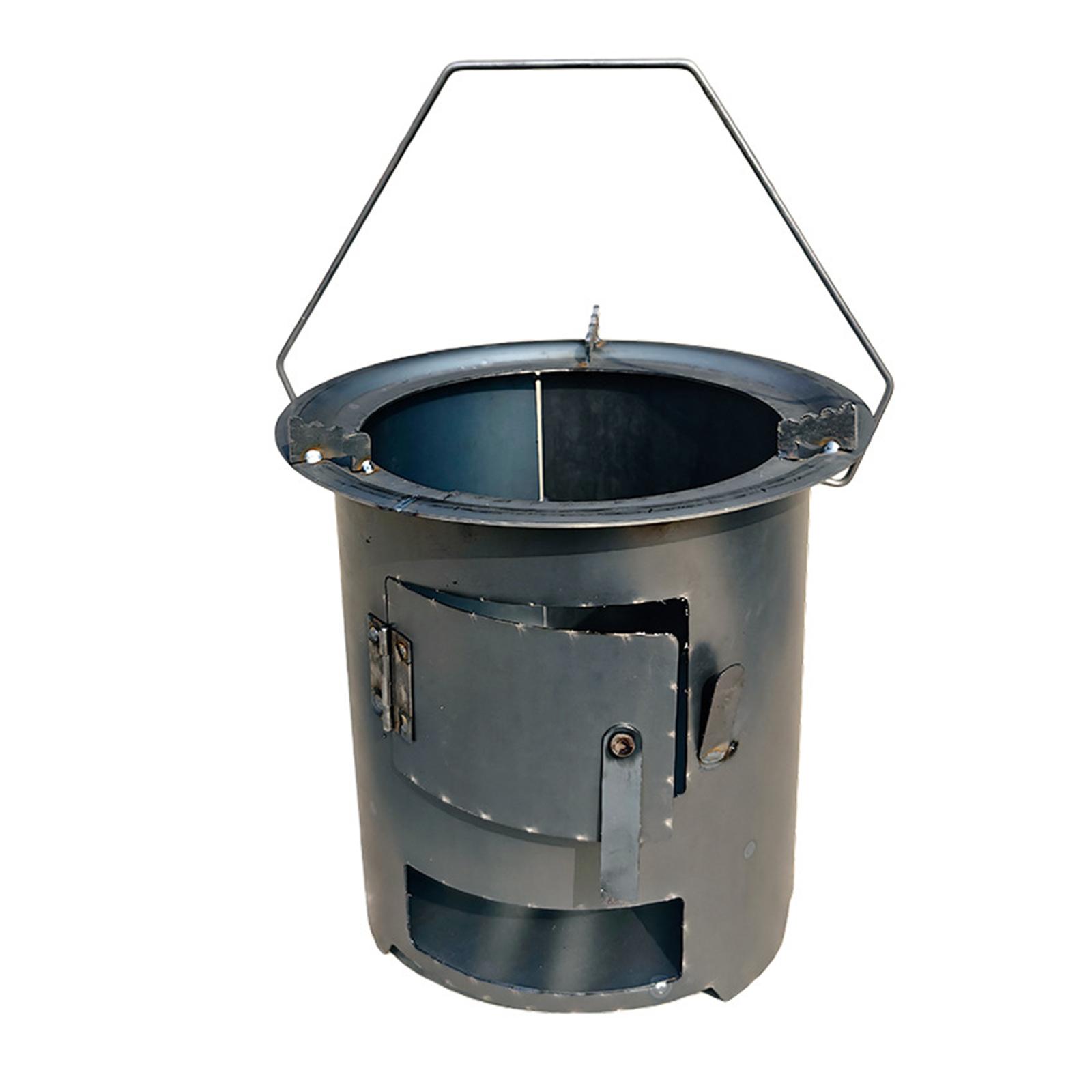 Camping Cooking Fire Pit - Camping Wood Stove Folding Iron Barbecue
