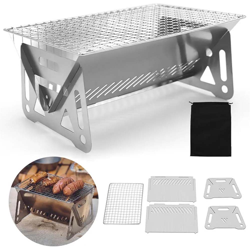 Camping Cooking Range - Wood Burning Camp Stove Picnic BBQ