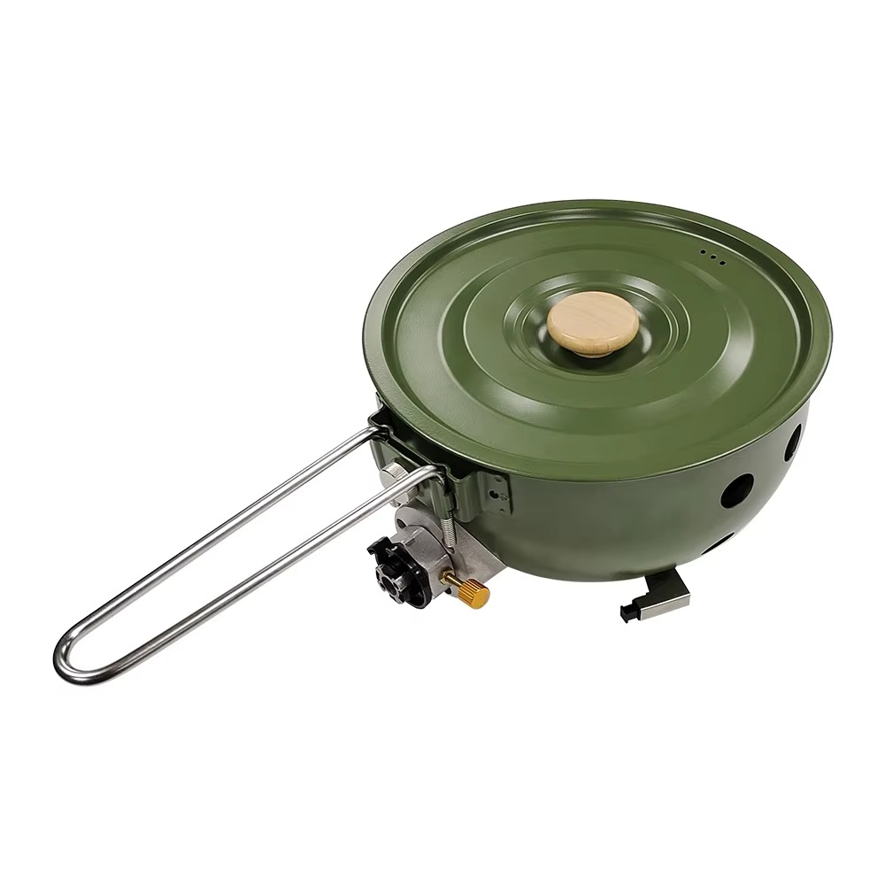 Camping Cooking Set For 4 - Nonstick Cooking Frying Pan Pot Cover