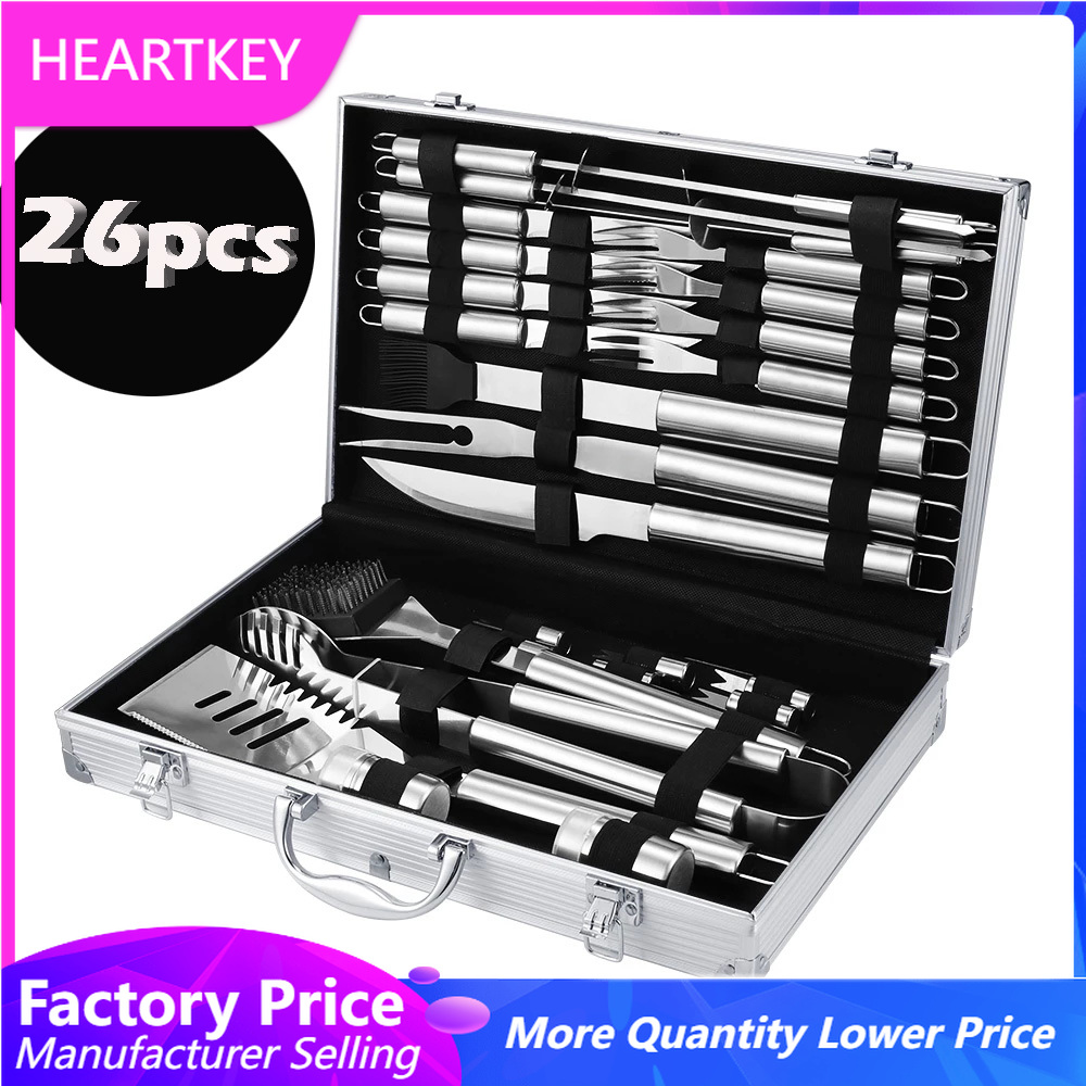Camping Cooking Set For 4 - BBQ Tools Set Barbecue Grilling Utensil
