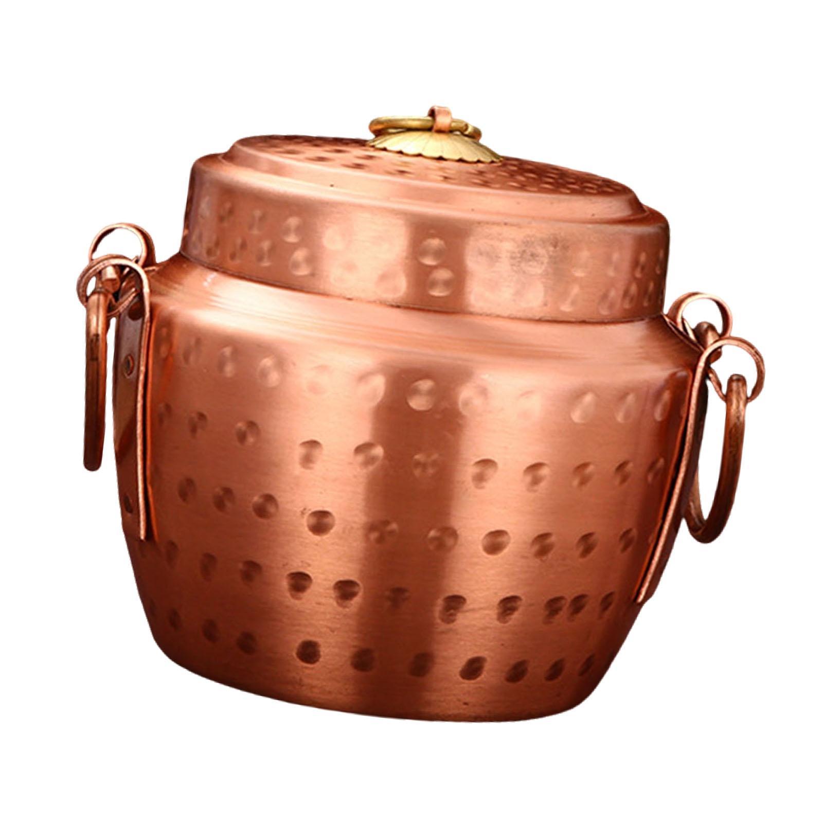 Camping Cooking Kitchen - Copper Pot Handmade Thickened with Cover