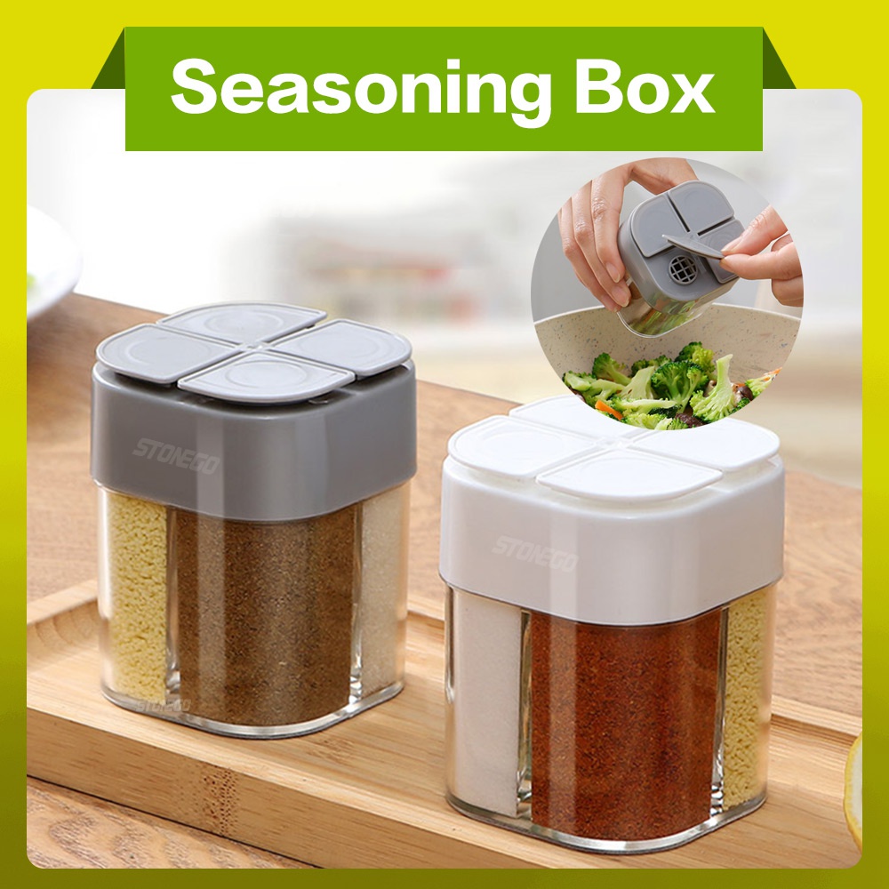 Camping Cooking Set For 4 - 4 in 1 Plastic Dispenser Camping