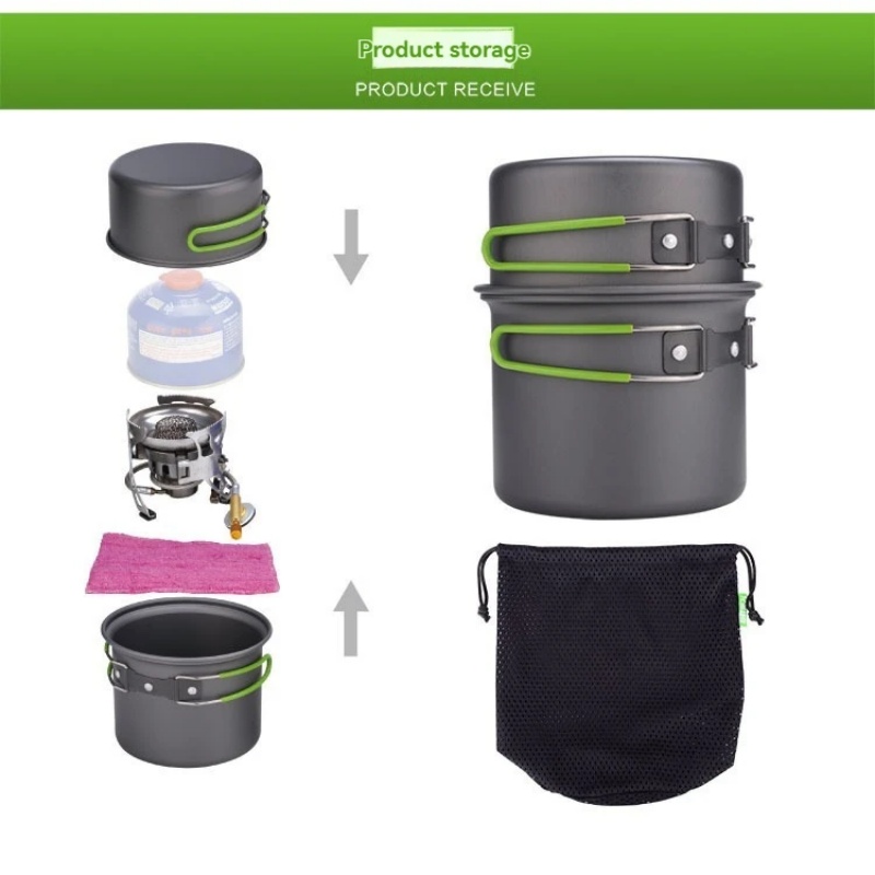 Camping Cooking Mess Kit - BRS-T15A Camping2026 Cookware Mess Kit Ultralight