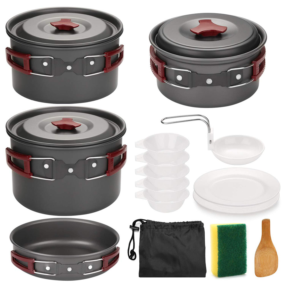 Camping Cooking Basket - Outdoor Camping Cookware Kit Non Stick