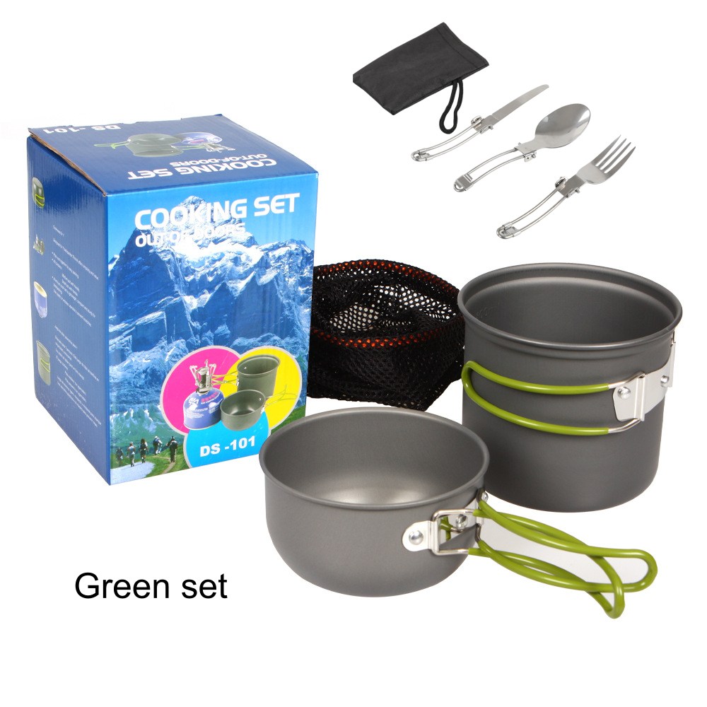 Camping Cooking Mess Kit - Camping Cookware Mess Kit Backpacking Pot