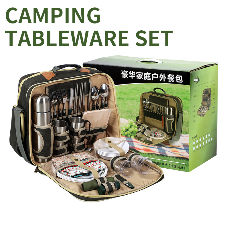 Portable Luxury Camping Picnic - Camping Cooking Set For 4 recension och pris