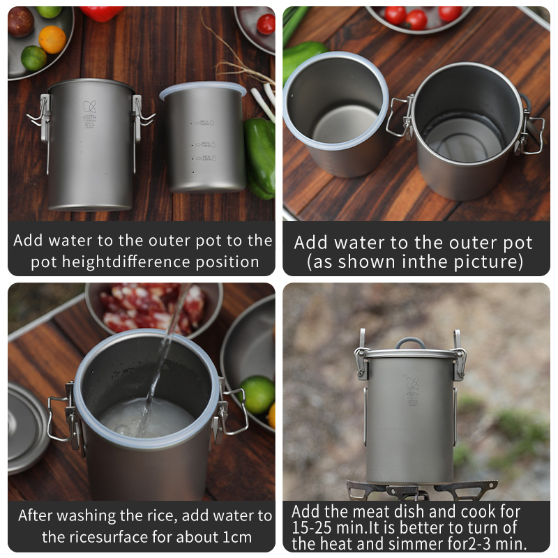 KEITH Pure Titanium Rice Cooke - Camping Hiking Cooking recension och pris