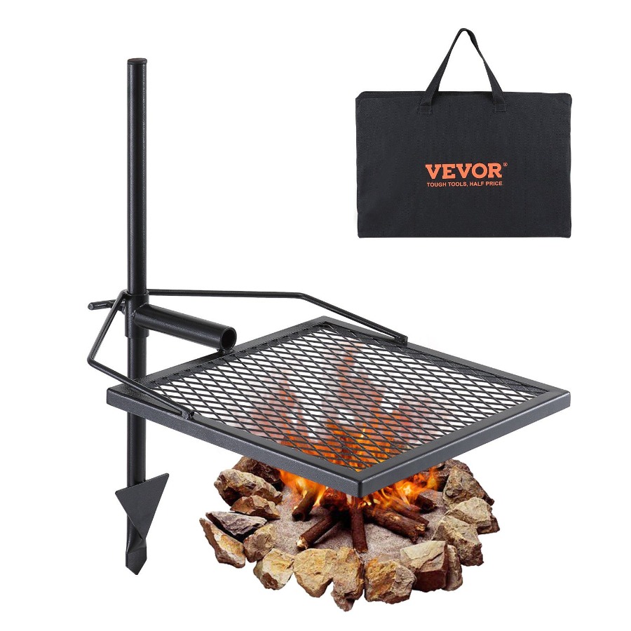 Swivel Campfire Grill for Fire - Camping Cooking Fire Pit recension och pris