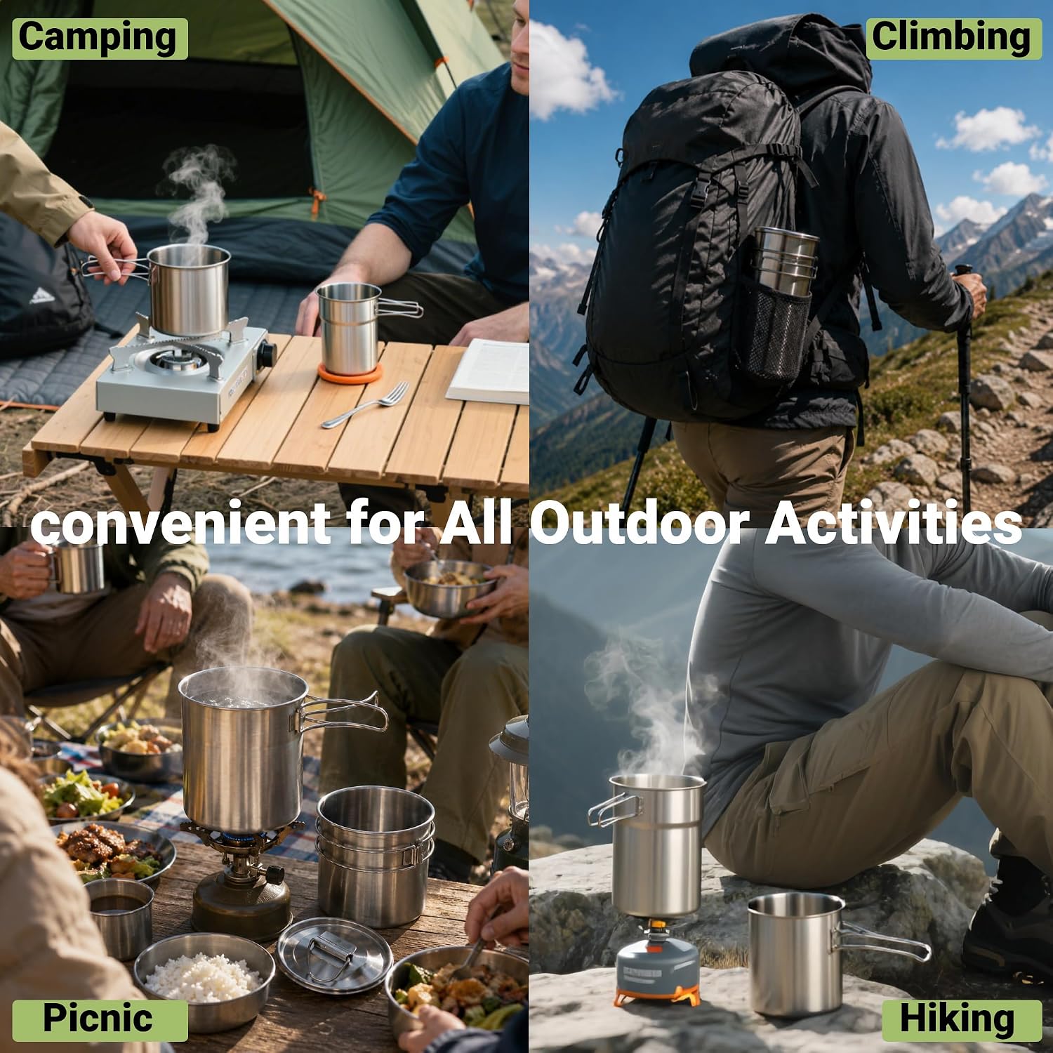 Foldable Camping Cups Mugs Cam - Camping Hiking Cooking recension och pris