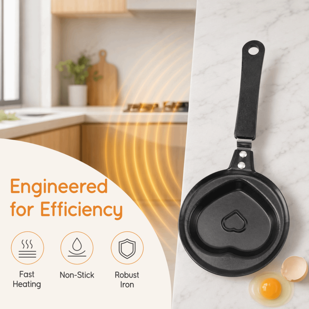Cast Iron Mini Egg Frying Pan  - Camping Cooking Without Gas recension och pris