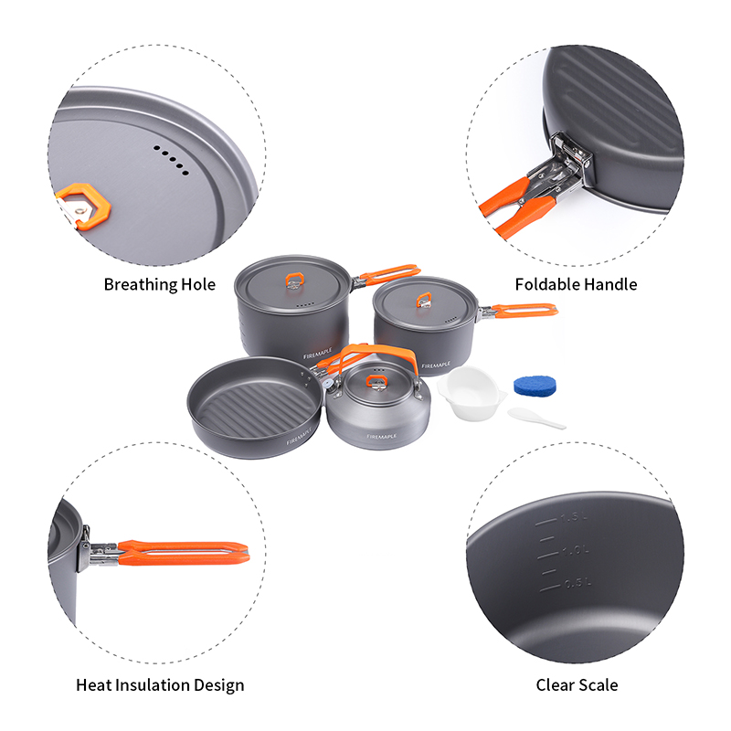 Fire Maple 4-5 Person Cookware - Camping Cooking Set For 4 recension och pris