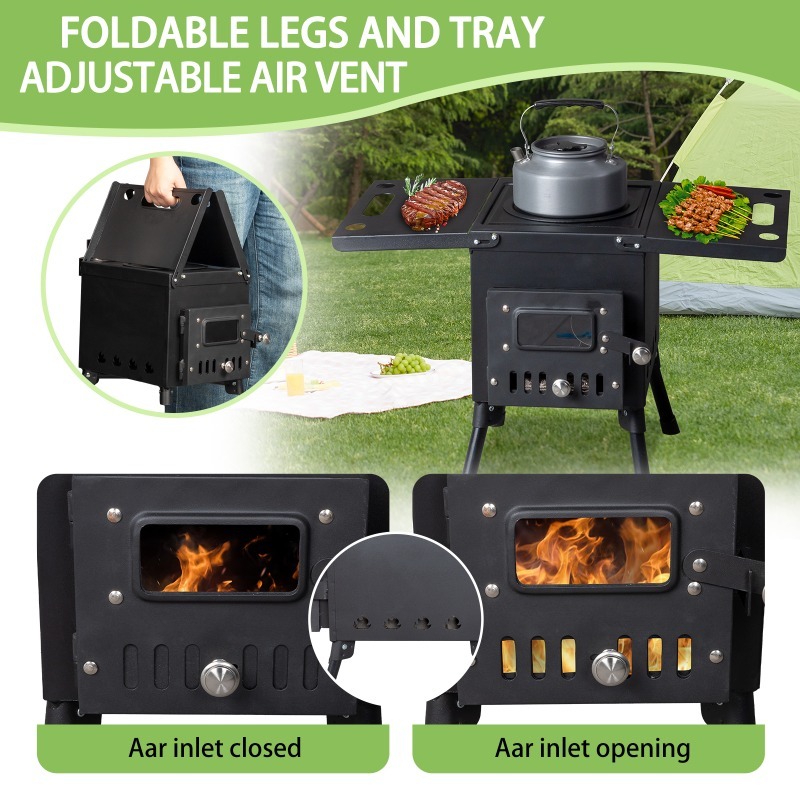 New Outdoor Camping BBQ Grill  - Camping Cooking Fire Pit recension och pris