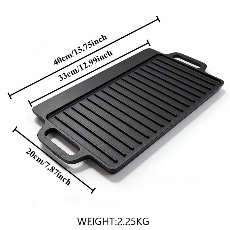 Uncoated Cast Iron Grill Plate - Camping Cooking Range recension och pris