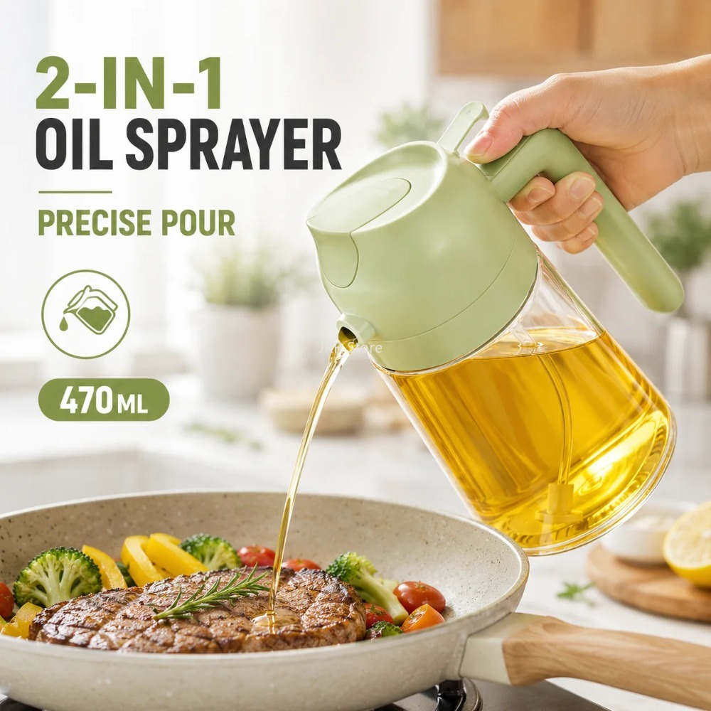 2 in 1 Olive Oil Sprayer Dispe - Camping Cooking Kitchen recension och pris
