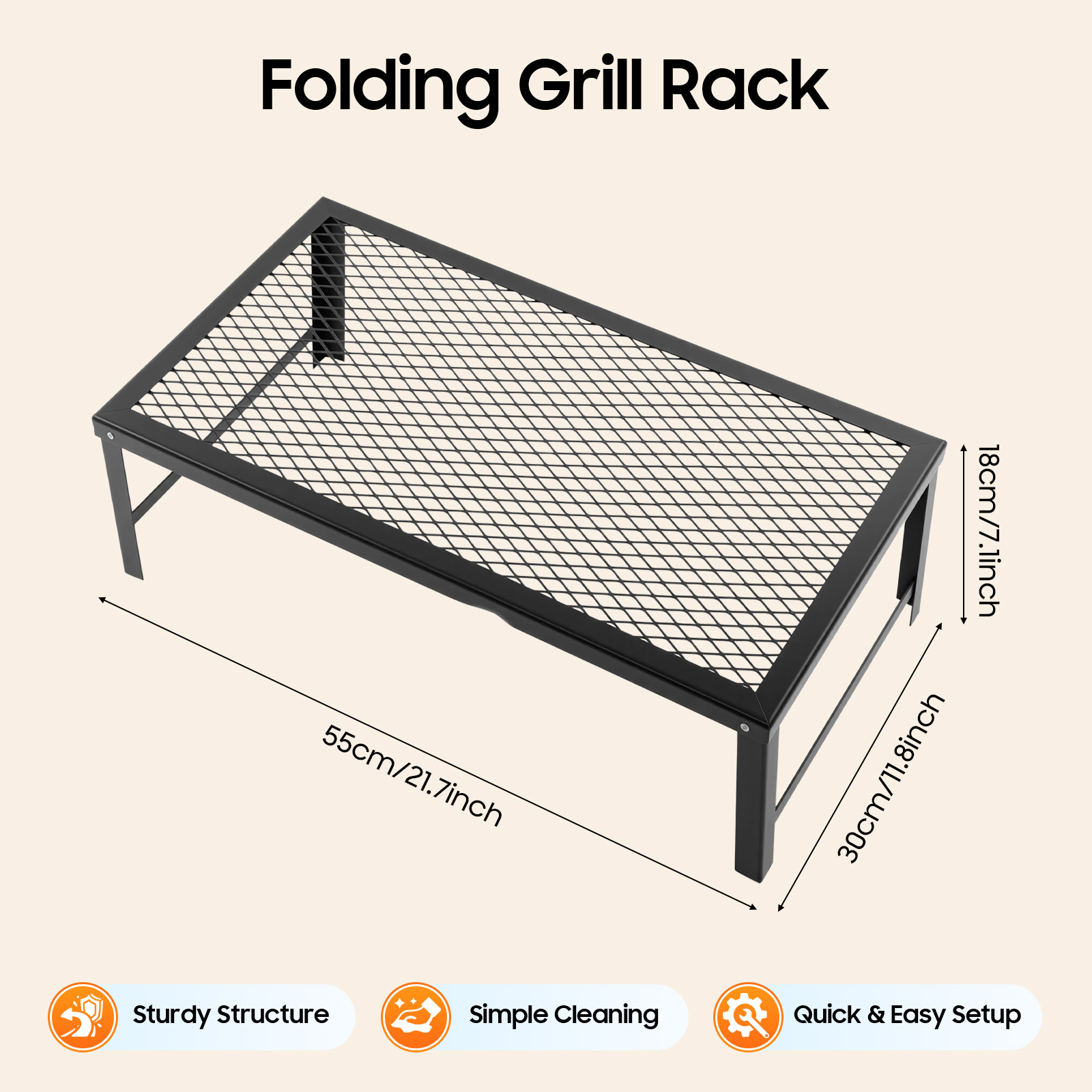 Portable Foldable Camping Gril - Camping Cooking Fire Pit recension och pris