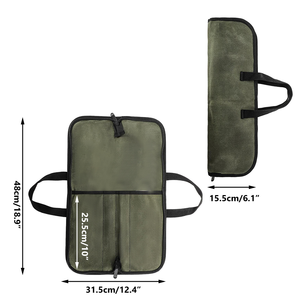 Waxed Canvas Knife Roll Bag Mu - Camping Hiking Cooking recension och pris