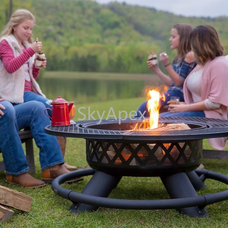 Heavy Duty Outdoor Metal BBQ G - Camping Cooking Fire Pit recension och pris