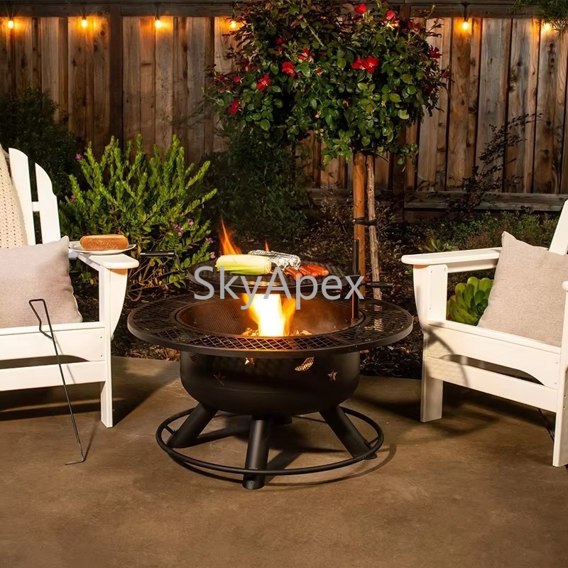 Heavy Duty Outdoor Metal BBQ G - Camping Cooking Fire Pit recension och pris