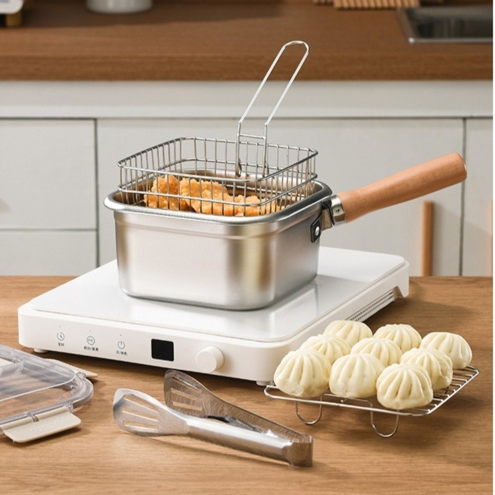 Portable Stainless Steel Fryin - Camping Cooking Basket recension och pris
