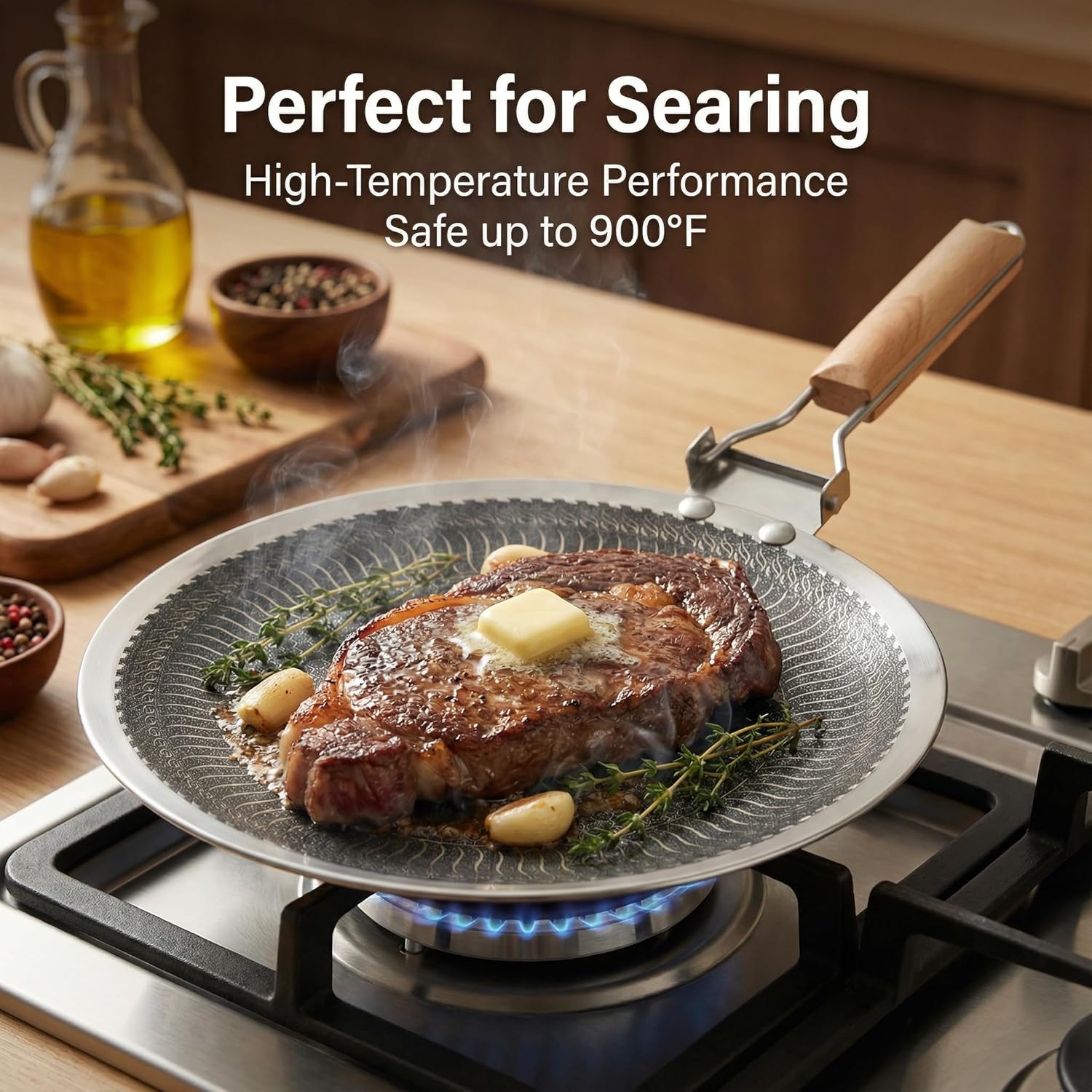 34/38cm Round Stainless Steel  - Camping Cooking Without Gas recension och pris