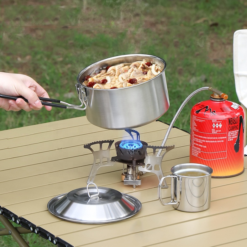 Hot Sale 304 Stainless Steel O - Camping Cooking Mess Kit recension och pris
