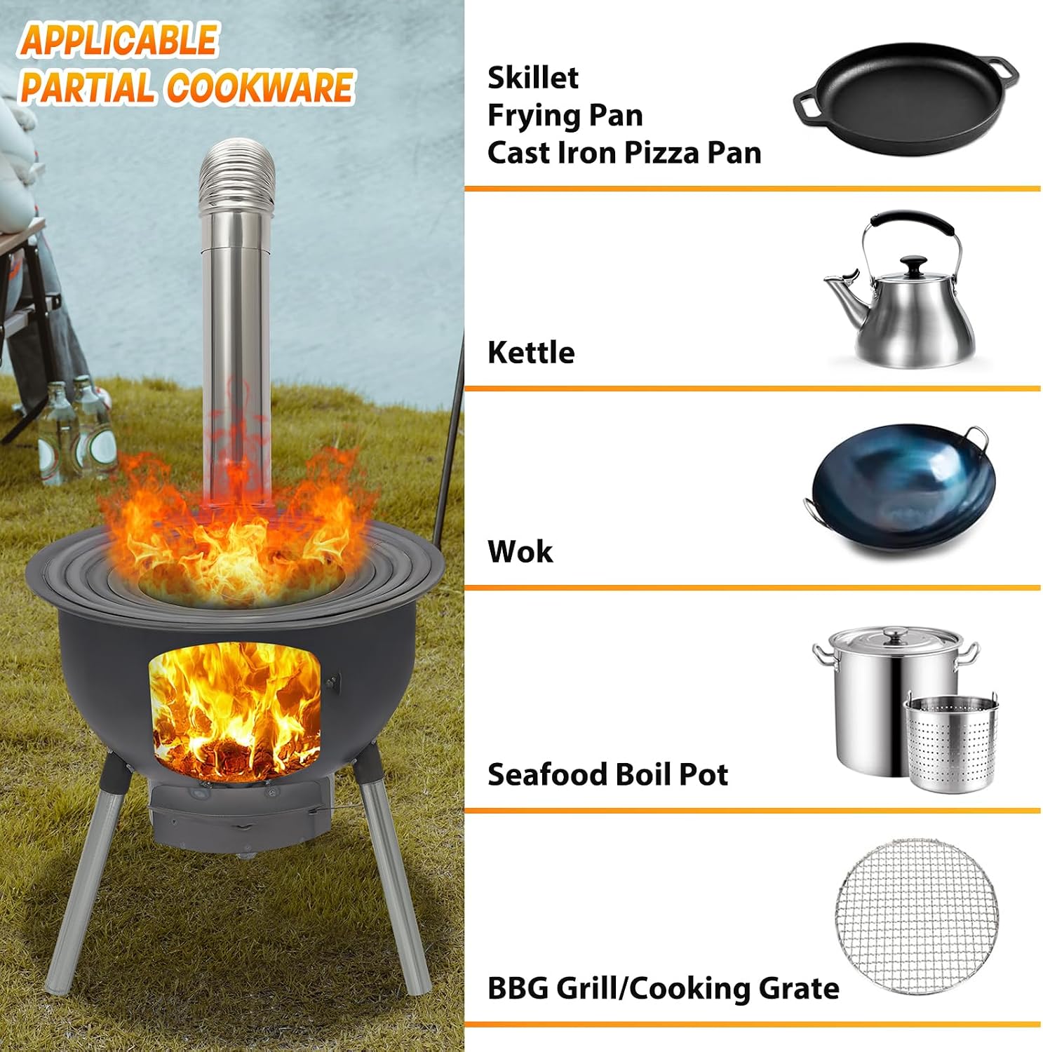 Portable Wood Burning Rocket S - Camping Hiking Cooking recension och pris