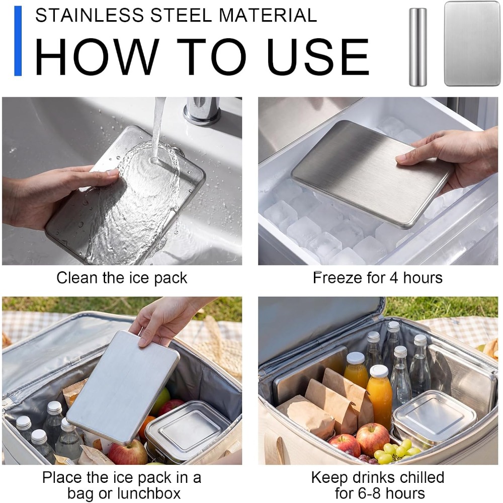 Stainless Steel Ice Pack for C - Camping Cooking Basket recension och pris