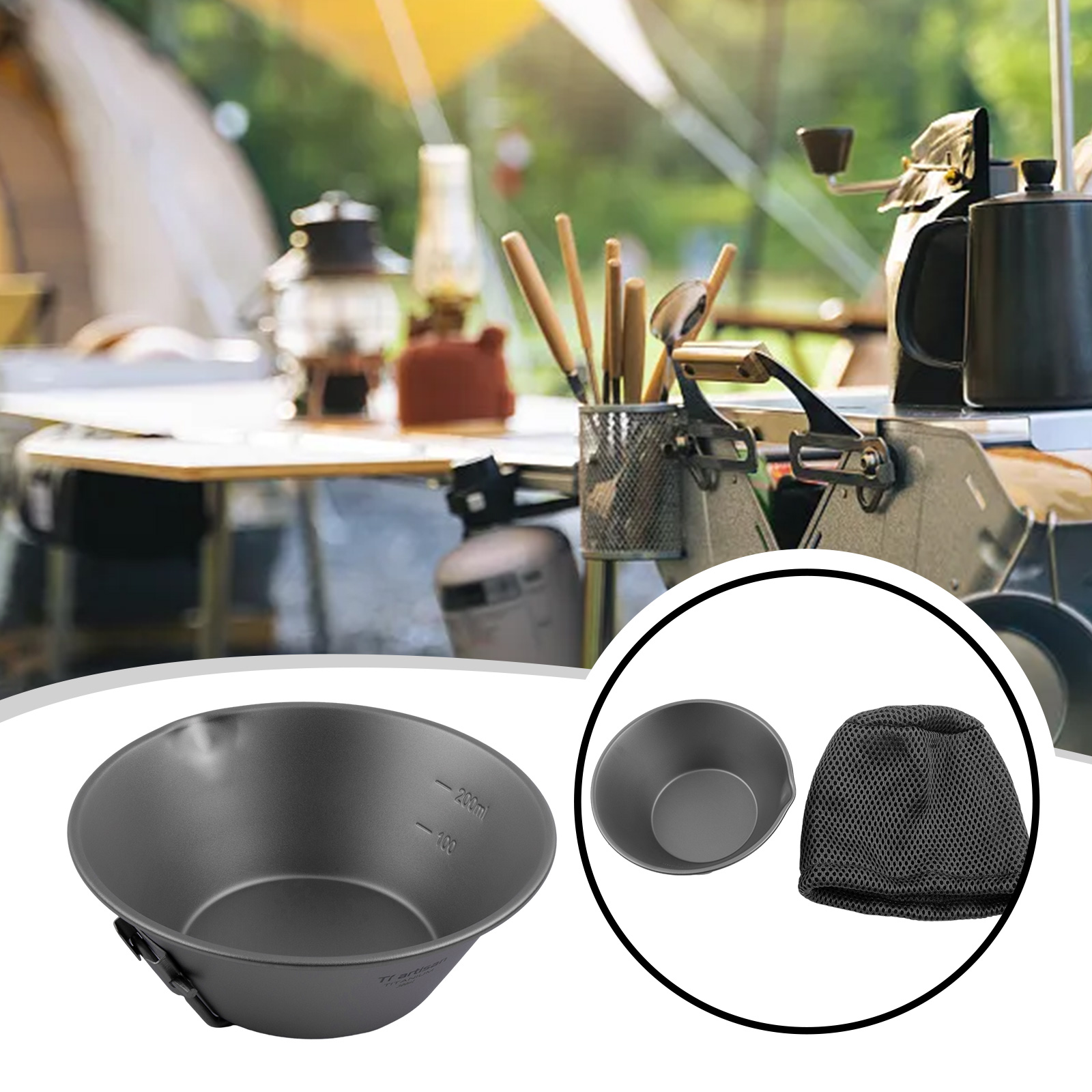 Ultralight Foldable Camping Bo - Camping Cooking Mess Kit recension och pris