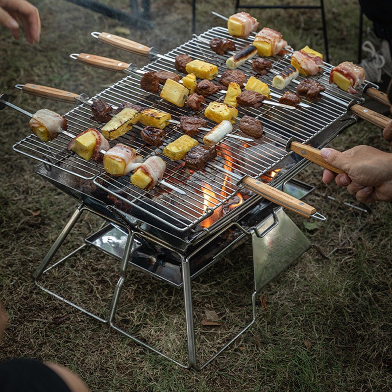 Portable Campfire Fire Pit BBQ - Camping Cooking Fire Pit recension och pris