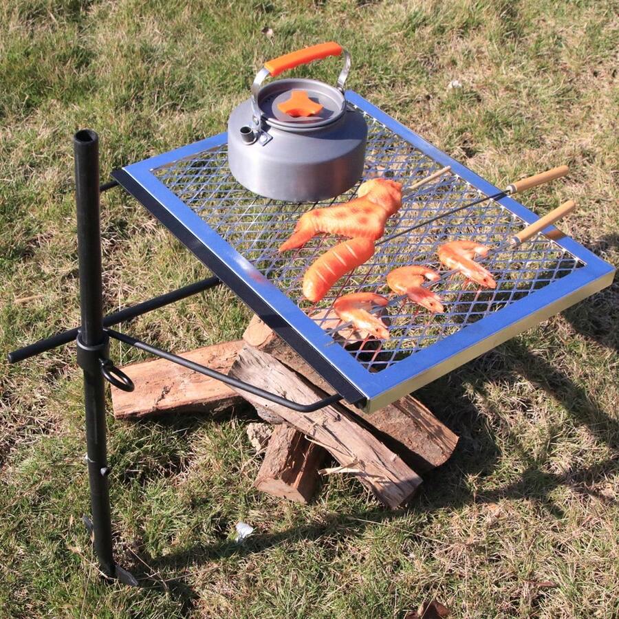 360 ° Adjustable Rotating Camp - Camping Cooking Fire Pit recension och pris