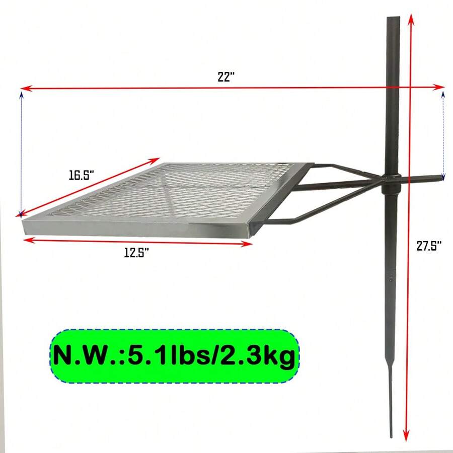 360 ° Adjustable Rotating Camp - Camping Cooking Fire Pit recension och pris