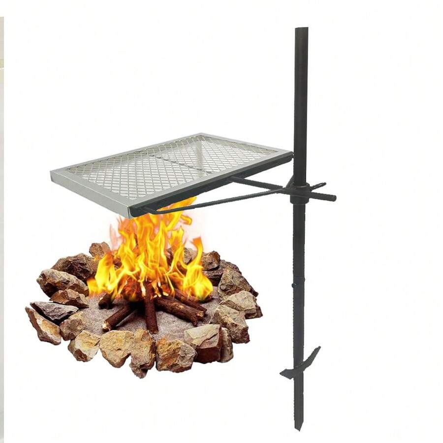 360 ° Adjustable Rotating Camp - Camping Cooking Fire Pit recension och pris