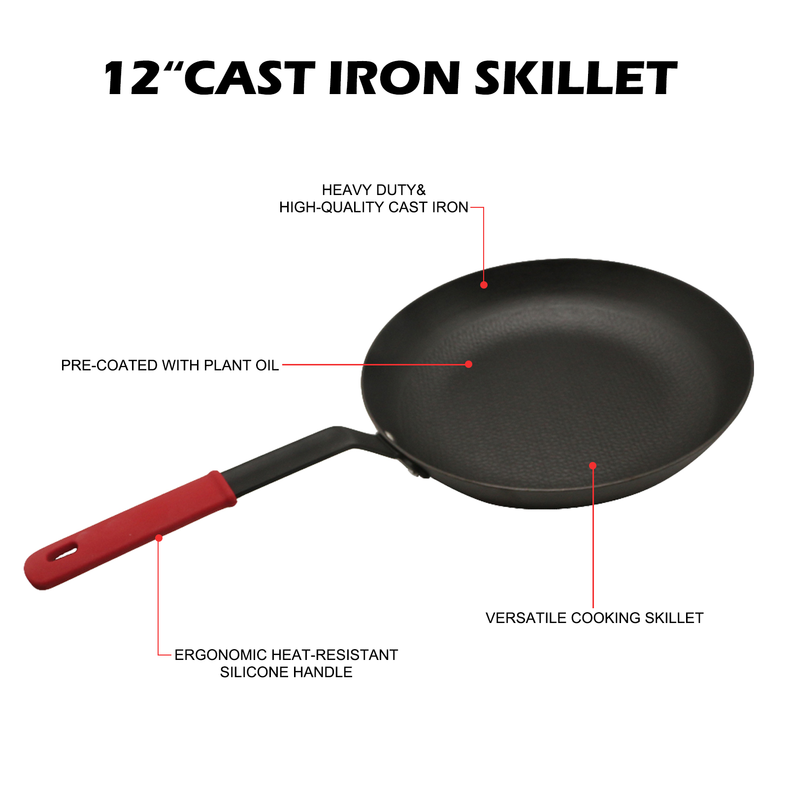 HANSMART 12In Pre-Seasoned Lig - Camping Cooking Without Gas recension och pris