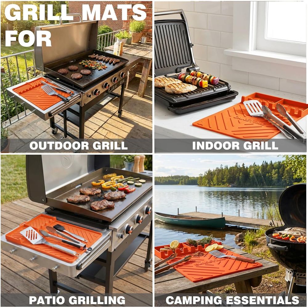 Silicone Grill Mats or Griddle - Camping Cooking Kitchen recension och pris