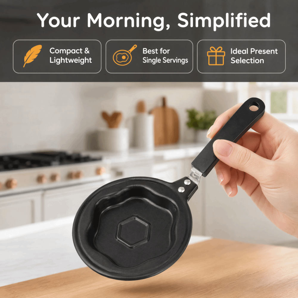 Cast Iron Mini Egg Frying Pan  - Camping Cooking Without Gas recension och pris