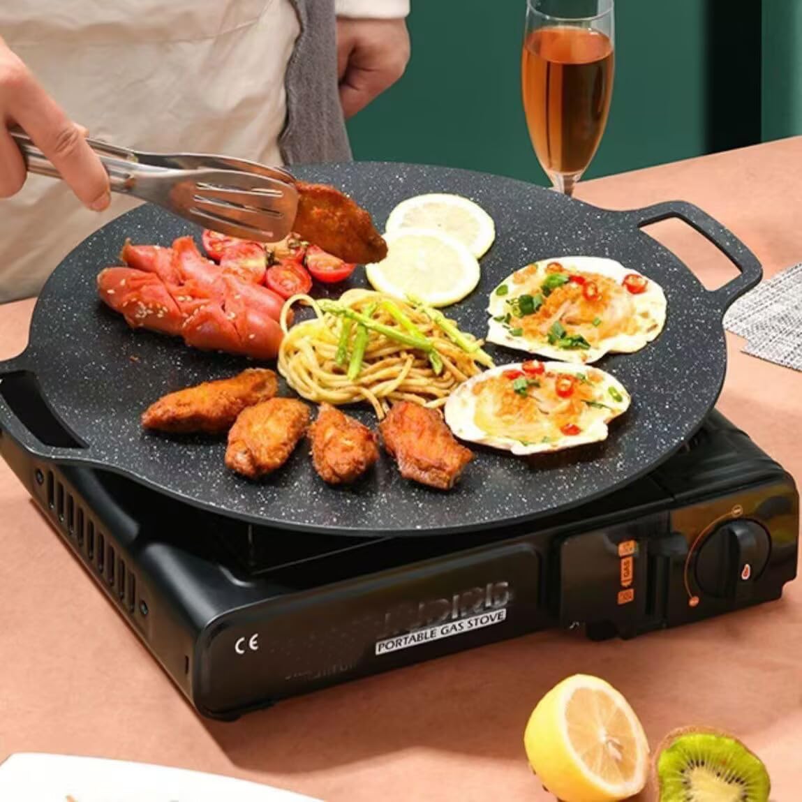 Multi Griddle Pan Oil Frying P - Camping Cooking Range recension och pris