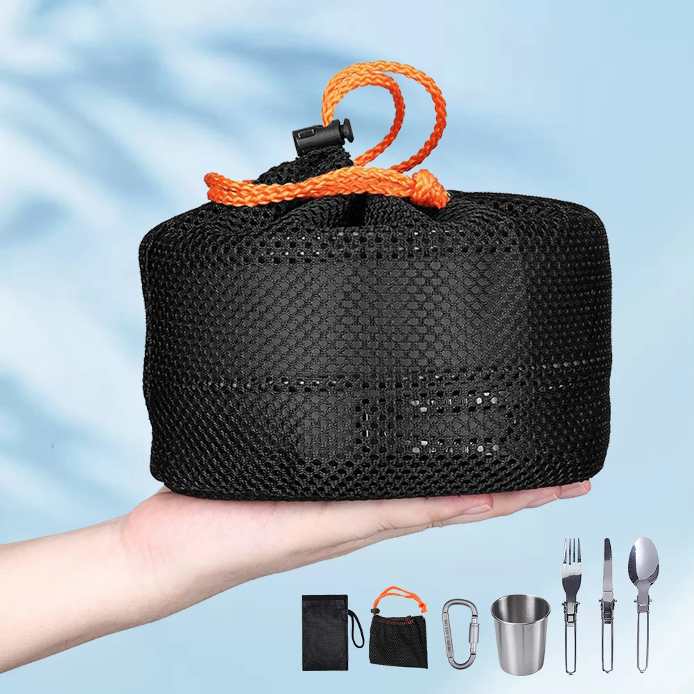 Camping Cookware Kit Kettle Po - Camping Hiking Cooking recension och pris