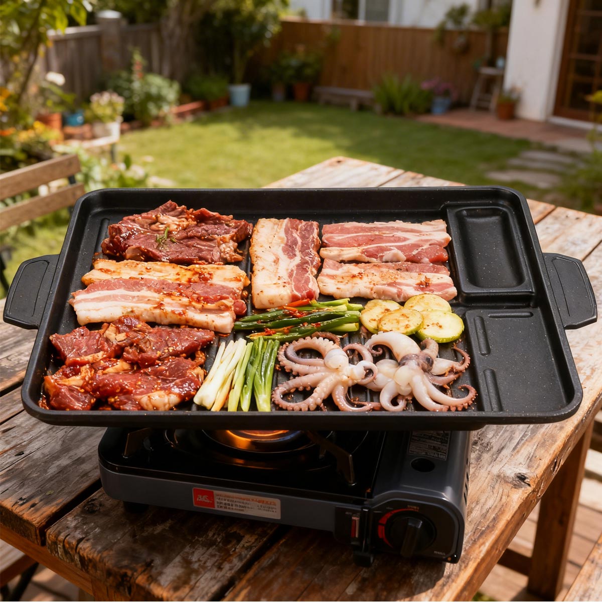 Korean Grill Meat Plate Alumin - Camping Cooking Range recension och pris