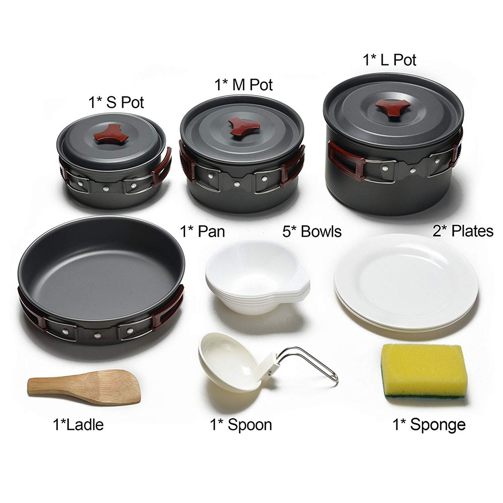 Outdoor Camping Cookware Kit N - Camping Cooking Basket recension och pris
