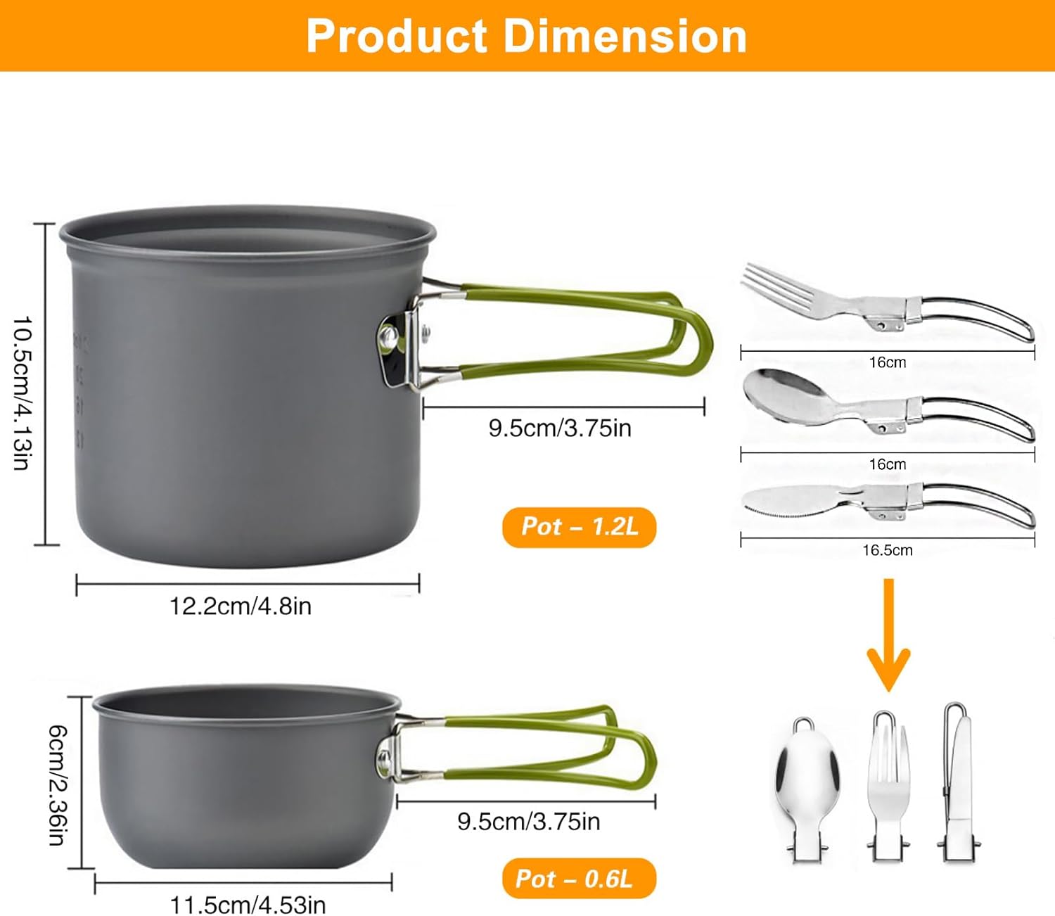 Camping Cookware Mess Kit Back - Camping Cooking Mess Kit recension och pris