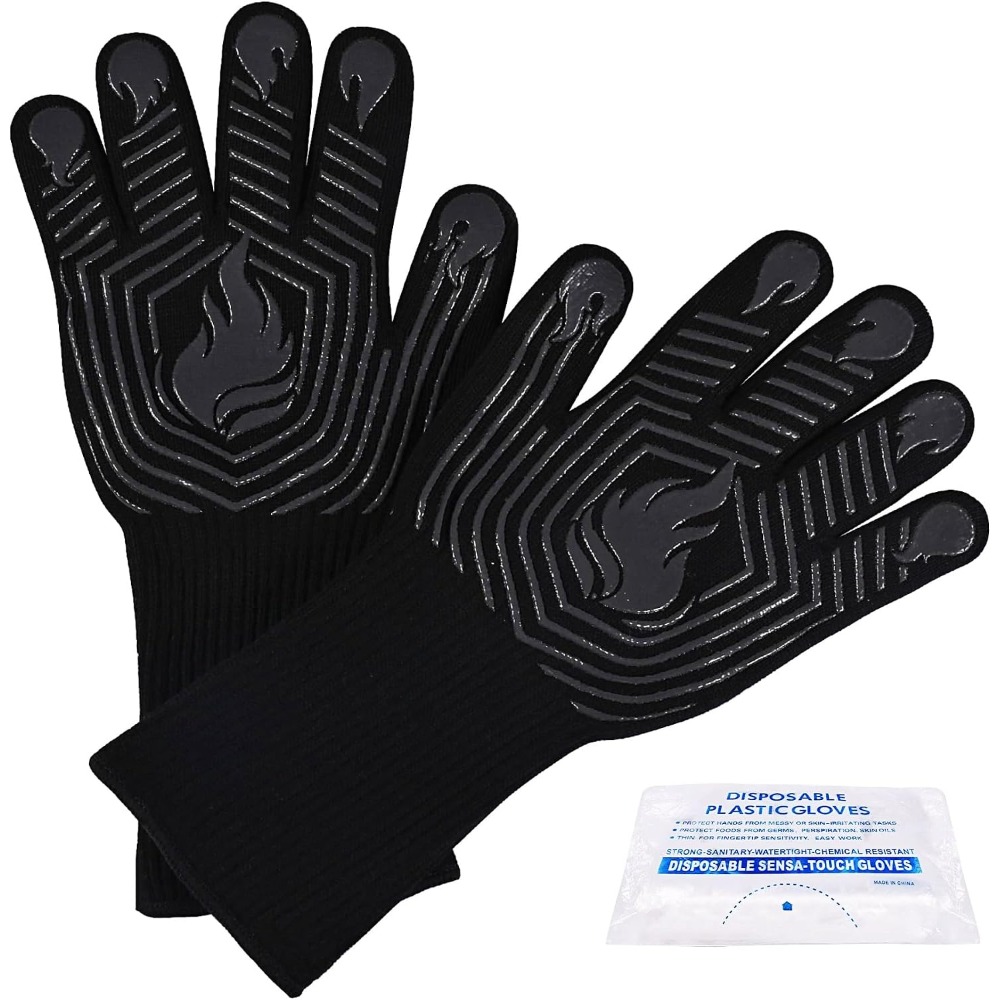 BBQ Gloves, 1472°F Heat Resist - Camping Cooking Kitchen recension och pris