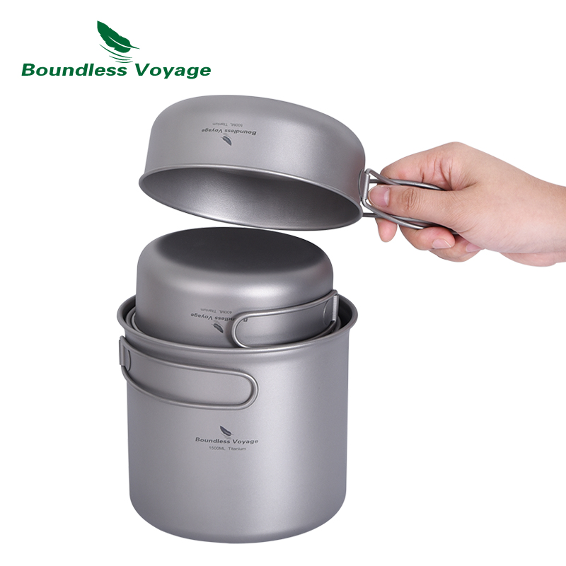 Boundless Voyage Titanium Pot  - Camping Cooking Mess Kit recension och pris