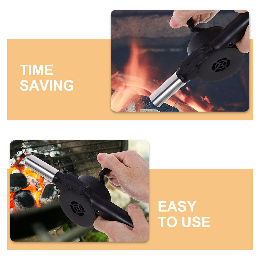 Manual Blower Black Hand Crank - Camping Cooking Fire Pit recension och pris